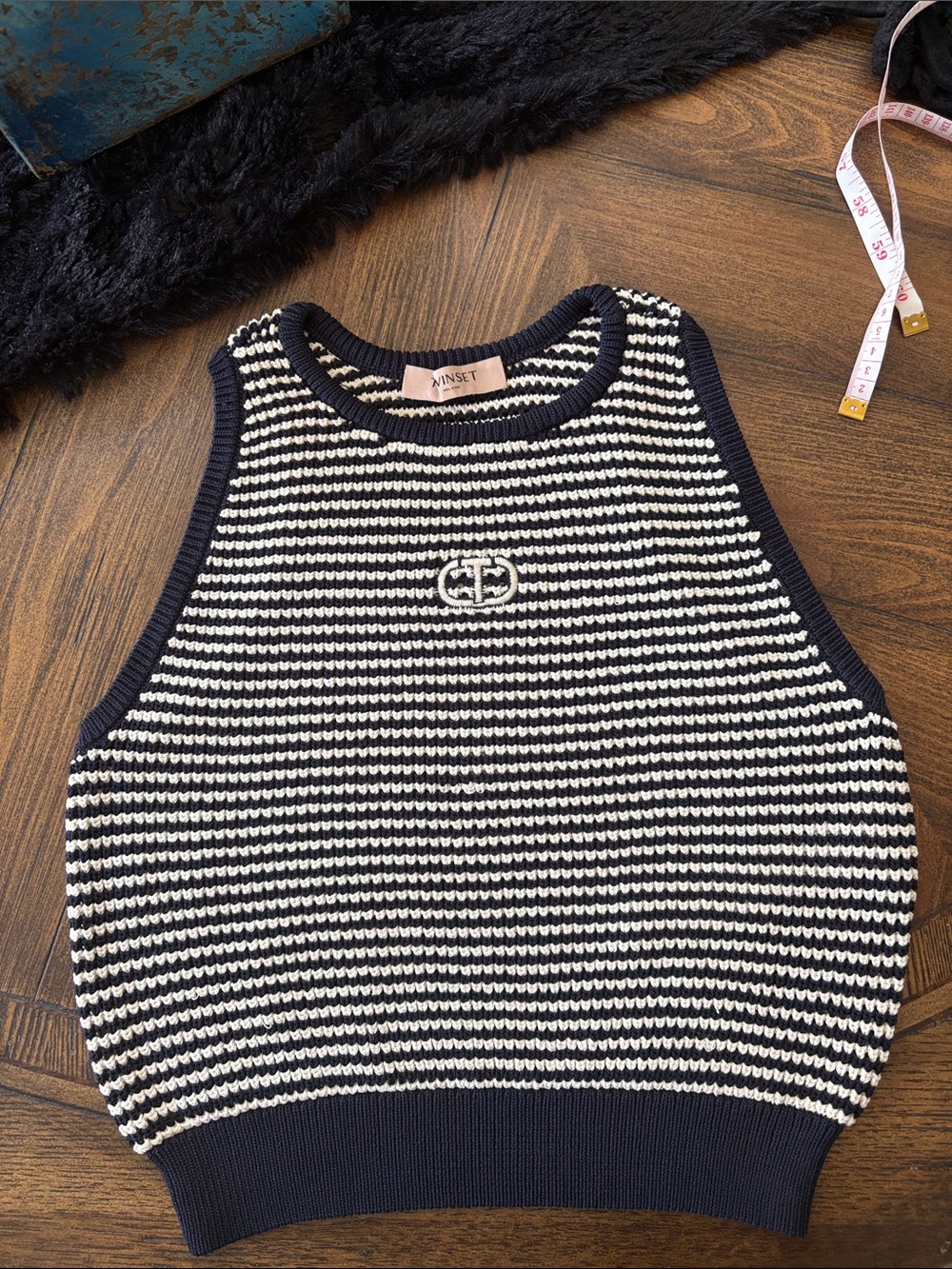 Twinset Milano Striped Top Size M